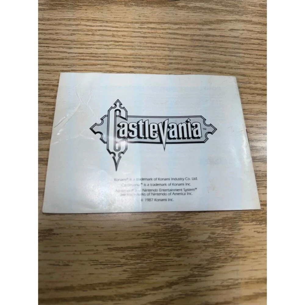 Castlevania (Nintendo NES,‎ 1987) w/ Manual Genuine Tested